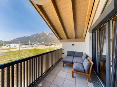 Ein allgemeiner Bergblick oder ein Berglick von der Ferienwohnung aus