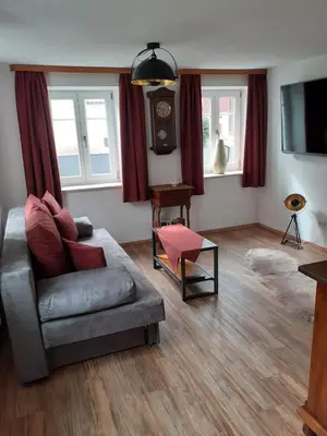 Ein Sitzbereich in der Unterkunft Ferienwohnung Melanie