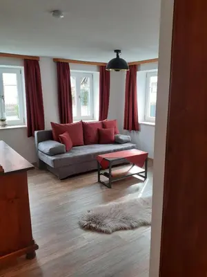 Ein Sitzbereich in der Unterkunft Ferienwohnung Melanie