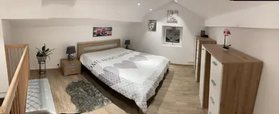 Ein Bett oder Betten in einem Zimmer der Unterkunft Traunwald