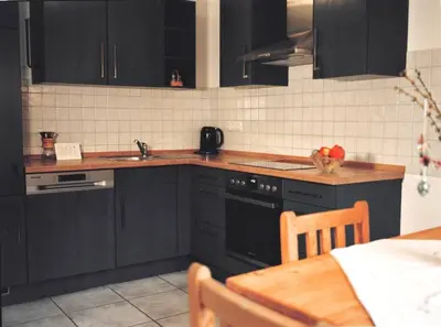 Küche/Küchenzeile in der Unterkunft Apartment im Obstgarten
