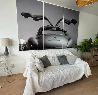 Ein Sitzbereich in der Unterkunft 60sqm 