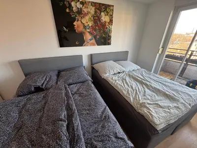 Ein Bett oder Betten in einem Zimmer der Unterkunft 60sqm 