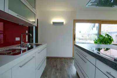 Küche/Küchenzeile in der Unterkunft Wohnen im mobilen Haus
