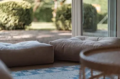 Ein Sitzbereich in der Unterkunft Apartment Søglas