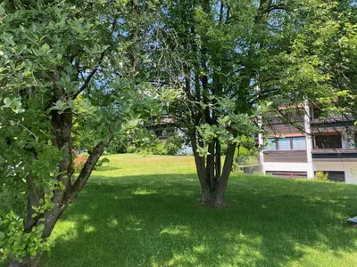Ein Garten an der Unterkunft Ferienwohnung Spitzstein - Alpenmagie Suites