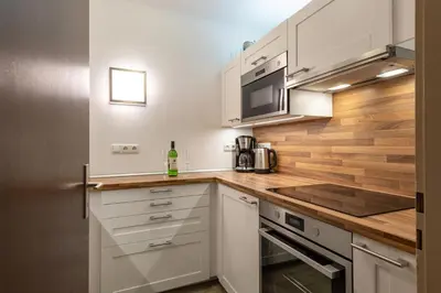 Küche/Küchenzeile in der Unterkunft Ferienwohnung Spitzstein - Alpenmagie Suites