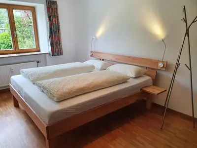 Ein Bett oder Betten in einem Zimmer der Unterkunft Ferienwohnung BaMBi