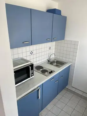 Küche/Küchenzeile in der Unterkunft Ferienwohnung Lilie - zentral in Bad Wiessee