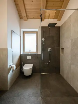 Ein Badezimmer in der Unterkunft samerbergzeit
