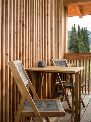 Ein Balkon oder eine Terrasse in der Unterkunft samerbergzeit