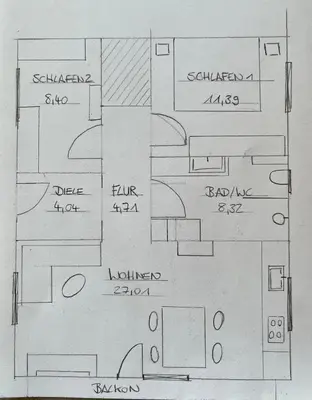 Grundriss der Unterkunft samerbergzeit