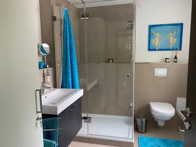 Ein Badezimmer in der Unterkunft Ferienwohnung Thalia