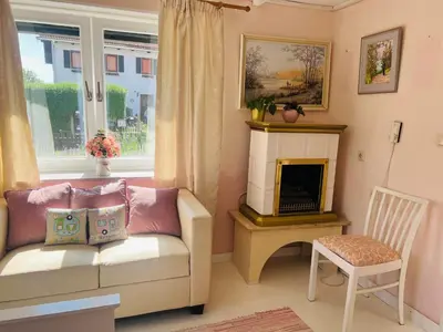 Ein Sitzbereich in der Unterkunft Charming historical farmhouse