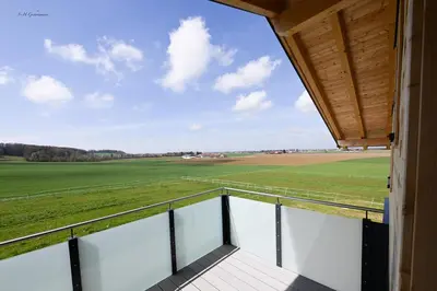 Ein Balkon oder eine Terrasse in der Unterkunft Holzwies Chalets