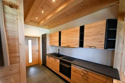 Küche/Küchenzeile in der Unterkunft Holzwies Chalets
