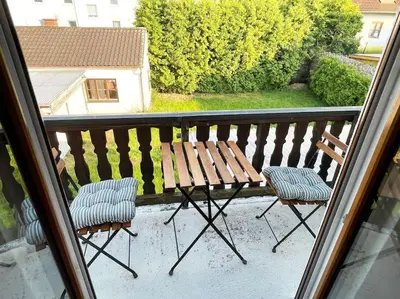 Ein Balkon oder eine Terrasse in der Unterkunft Bavaria Home - Parken - Küche - Balkon