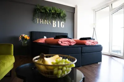 Ein Sitzbereich in der Unterkunft Fresh apartment - 20th floor - Netflix - Center