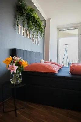 Ein Bett oder Betten in einem Zimmer der Unterkunft Fresh apartment - 20th floor - Netflix - Center