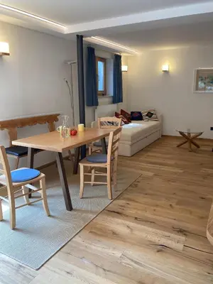 Ein Sitzbereich in der Unterkunft Wössner Ferienhaus