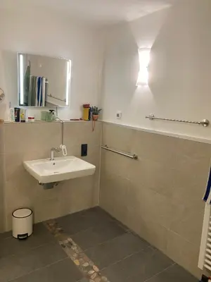 Ein Badezimmer in der Unterkunft Wössner Ferienhaus