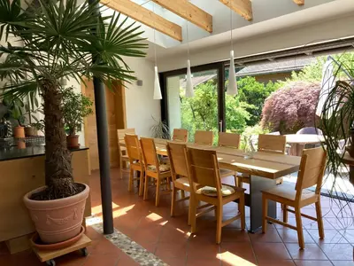 Ein Garten an der Unterkunft Wössner Ferienhaus