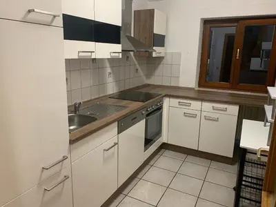 Küche/Küchenzeile in der Unterkunft Ferienwohnung am Ponyhof