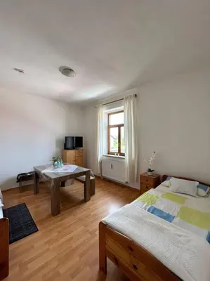 Ein Bett oder Betten in einem Zimmer der Unterkunft Appartment im Herzen Bayerns