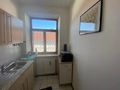 Küche/Küchenzeile in der Unterkunft Appartment im Herzen Bayerns