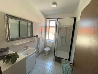 Ein Badezimmer in der Unterkunft Appartment im Herzen Bayerns