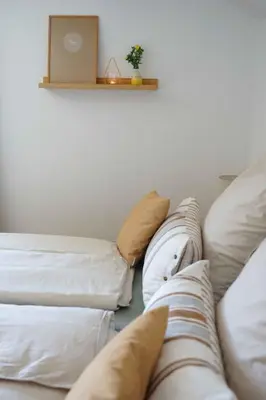 Ein Bett oder Betten in einem Zimmer der Unterkunft eleven Marquartstein