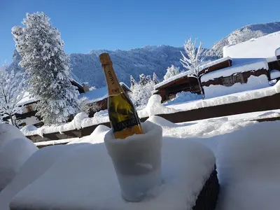 Alpenblick mit super Bergblick und Terrasse im Winter