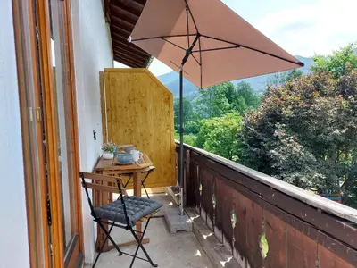 Ein Balkon oder eine Terrasse in der Unterkunft Pilzhof