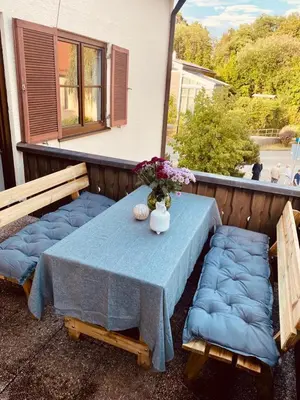 Ein Balkon oder eine Terrasse in der Unterkunft UNiQE I Stilvolle 115qm I Terrasse I BBQ