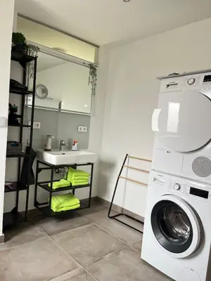 Küche/Küchenzeile in der Unterkunft Ferienwohnung beim Mane