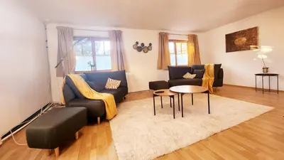 Ein Sitzbereich in der Unterkunft Haus Lärche - Die Ferienwohnung
