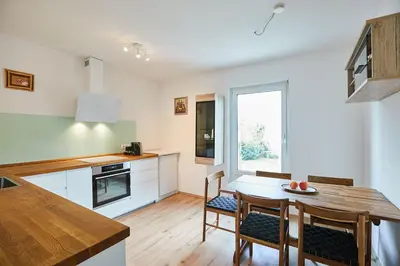 Küche/Küchenzeile in der Unterkunft Ferienwohnung zum Steingarten