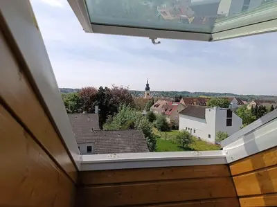 Ein Balkon oder eine Terrasse in der Unterkunft Ferienwohnung - Dachgeschoss Schmuckstück