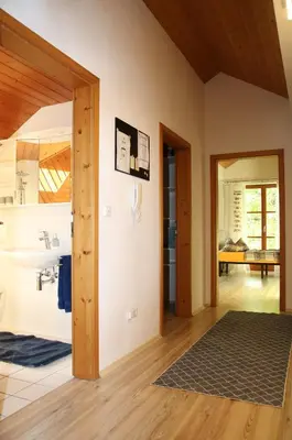 Ein Bett oder Betten in einem Zimmer der Unterkunft Ferienwohnung - Dachgeschoss Schmuckstück