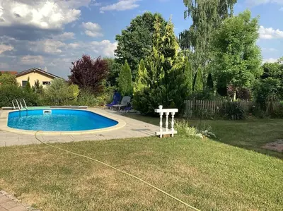 Der Swimmingpool an oder in der Nähe von Der Birkenhof-Ried