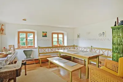 Ein Sitzbereich in der Unterkunft Der Birkenhof-Ried