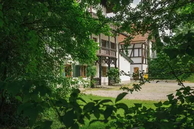 Ein Garten an der Unterkunft Mountain Chalet on Gut Buchwies