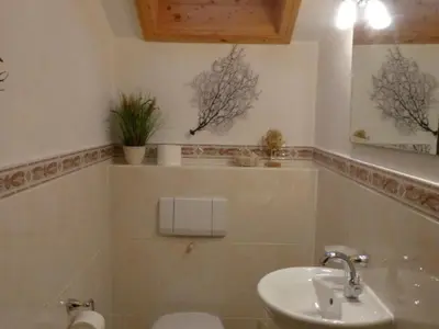 Ein Badezimmer in der Unterkunft Gemütliche Alpenwohnung in Altenau