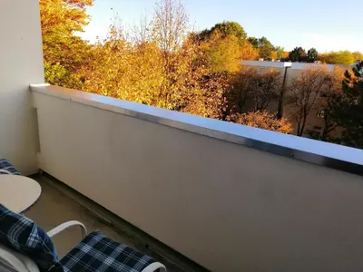 Ein Balkon oder eine Terrasse in der Unterkunft Fasanenpark