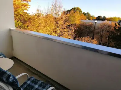 Ein Balkon oder eine Terrasse in der Unterkunft Fasanenpark