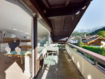 Ein Balkon oder eine Terrasse in der Unterkunft Der.Berg.Ruft