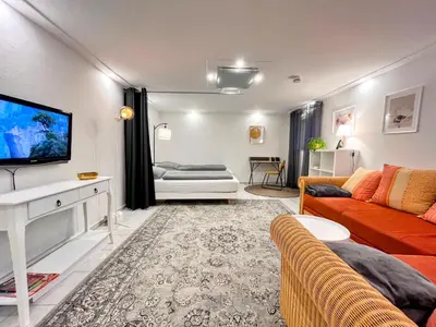 TV/Unterhaltungsangebot in der Unterkunft Ruhige Wohnung nahe Traunreut