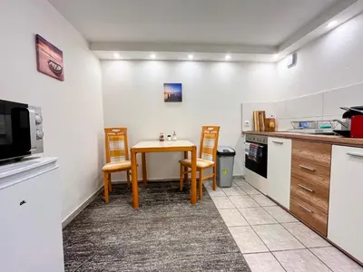 Küche/Küchenzeile in der Unterkunft Ruhige Wohnung nahe Traunreut