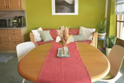 Ein Sitzbereich in der Unterkunft Kandinsky Apartment