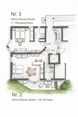 Grundriss der Unterkunft YAYstay - comfy Lofts in Rosenheim